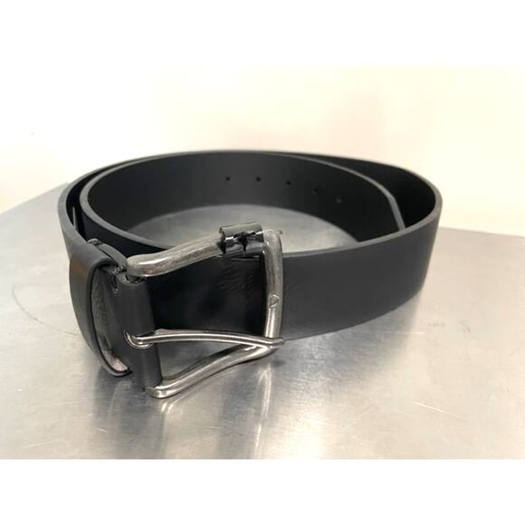 NWT The Buckle Mens Black Belt Chrome Buckle Genuine Leather Sz 36 - Picture 1 of 5